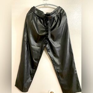 Who What Wear faux leather trousers SIZE 12 BLACK